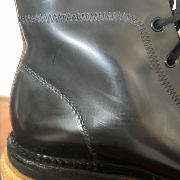 Buttero Shiny Black Leather Men's Boots - Picture 10 of 15